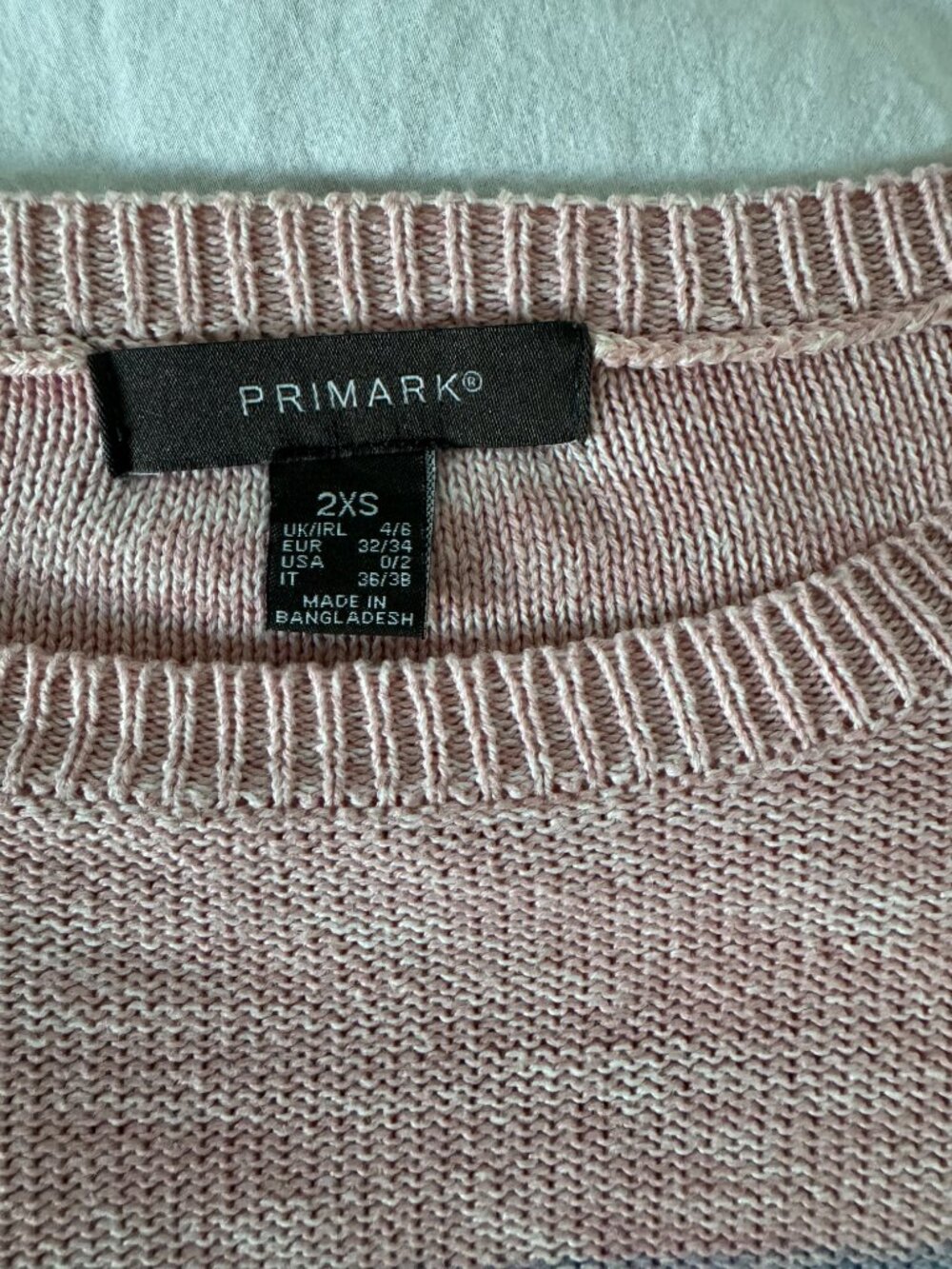 EUC Primark Colorblock Striped Cropped Sweater Sz 2XS - Picture 3 of 6
